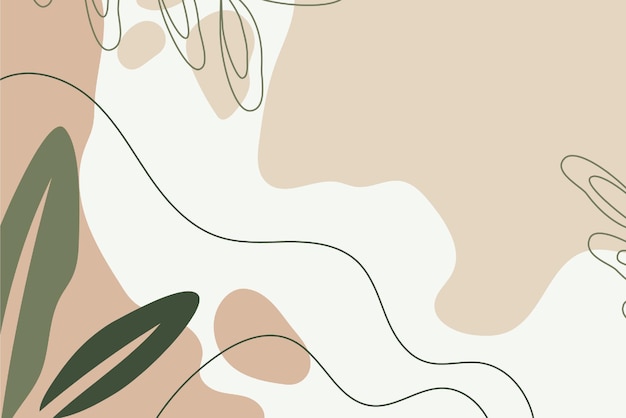 Abstract Composition in Earthy Tones with Organic Shapes