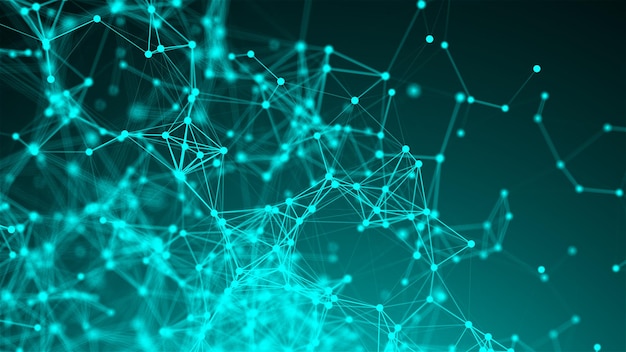 Abstract connection dots Technology background Network concept 3d rendering