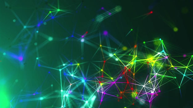 Abstract connection dots Technology background Network concept 3d rendering