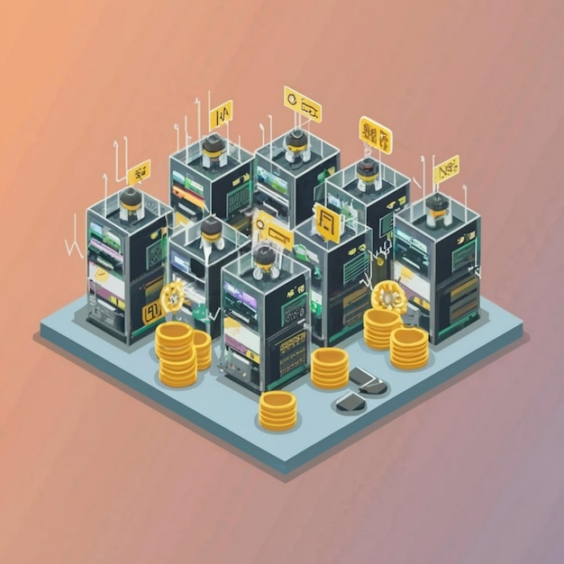 Abstract DeFi concept Decentralized finance future of finance