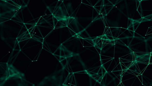 Abstract digital background Big data visualization Network connection structure Science background 3D rendering