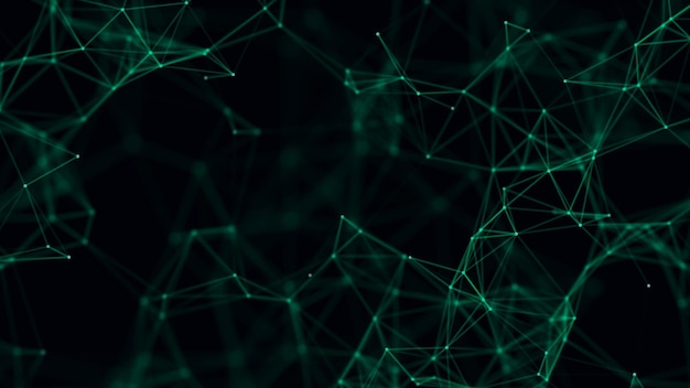 Abstract digital background Big data visualization Network connection structure Science background 3D rendering