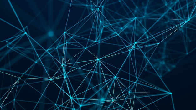 Abstract digital background Big data visualization Network connection structure Science background 3D rendering