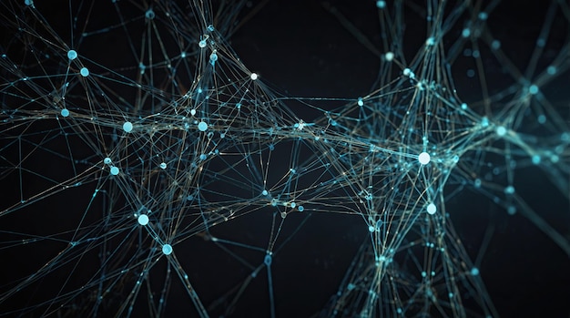 abstract digital background with interconnected neural network patterns