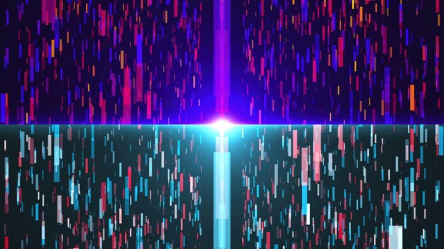 Abstract digital lines computer generated d render