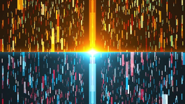 Abstract digital lines computer generated d render