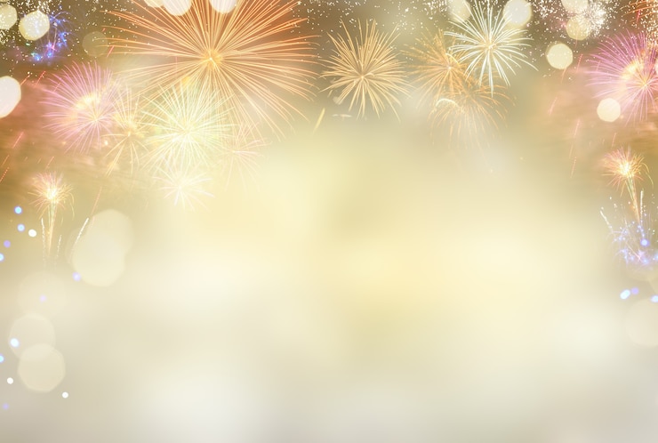Bild abstract festive winter bokeh background with colorful fireworks and bokeh lights