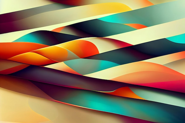 abstract flat colorful stripes geometric background neural network generated art