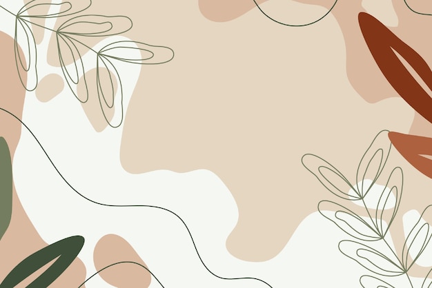 Abstract Floral Composition in Neutral Tones