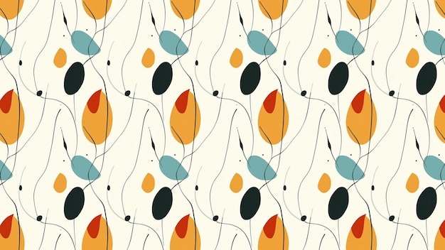 Abstract Floral Seamless Pattern