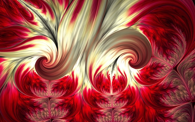 abstract fractal patterns and shapes dynamic flowing natural forms flowers and spirals