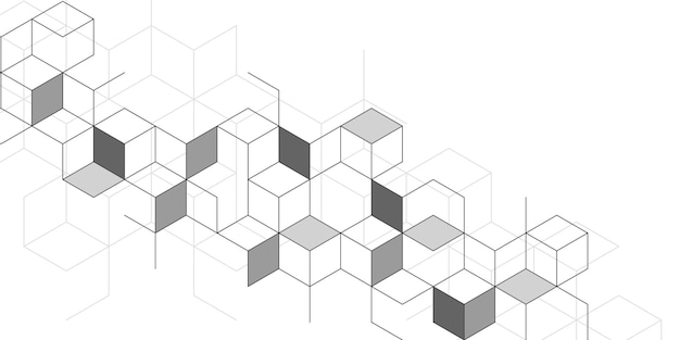 abstract geometric background with isometric blocks polygon shape pattern