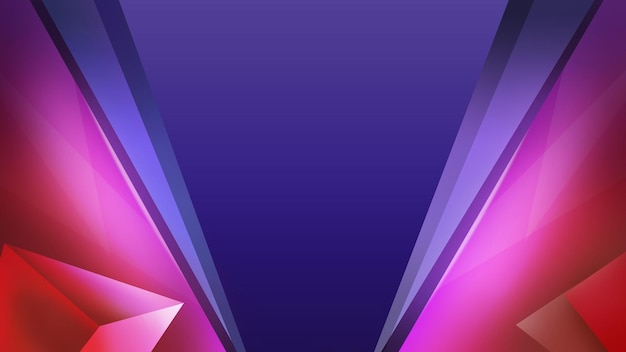 Abstract Geometric Design with Gradient V Shapes in Pink and Blue