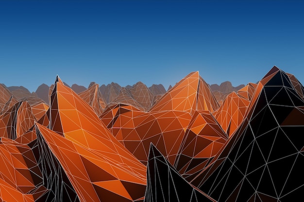 abstract geometric hills background