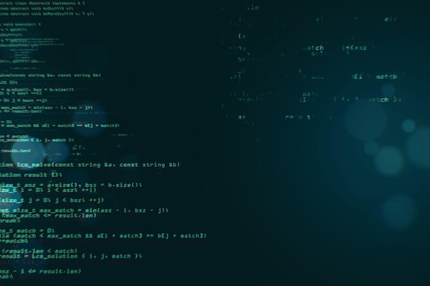 abstract green coding backdrop with text