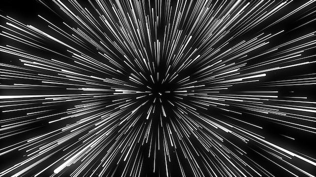 Abstract hyperspeed background Movements of big data cyberspace Dynamic light lines on the speed