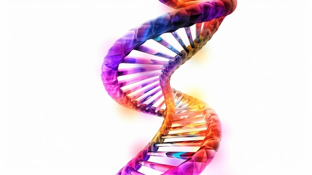 abstract illustration depicting a dna strand showcasing the intricate beauty of the genetic molecule with a touch of artistic abstraction generative ai