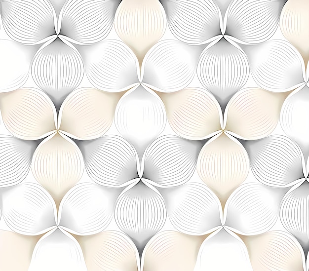 abstract linear petal flower vector, seamless flower pattern