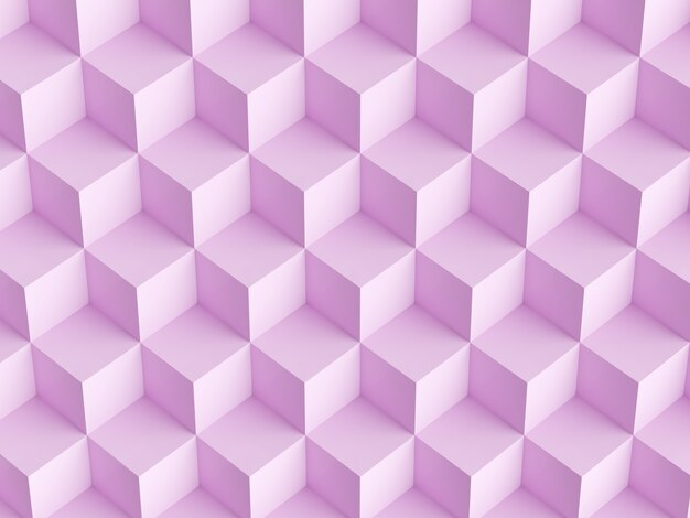 Abstract mosaic pink background with 3d cubes