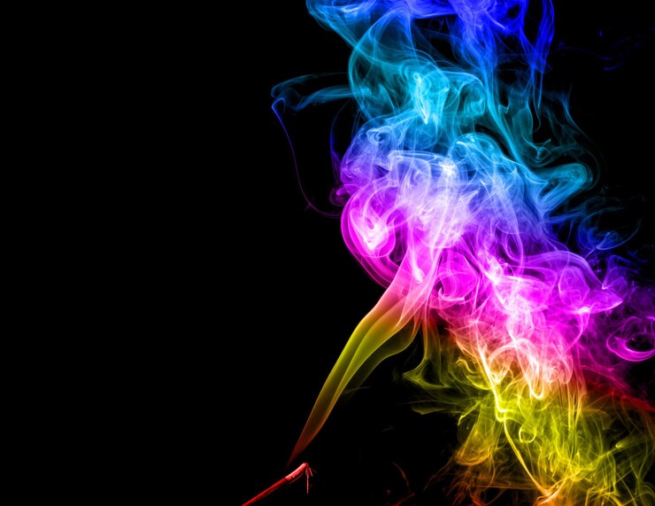 Bild abstract multicolored smoke