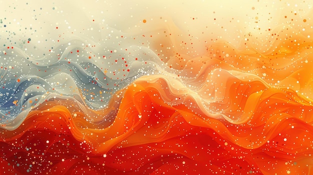 Abstract orange background with dots waves and circles wallpaper in the style of modern artists