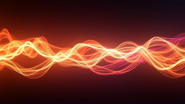 Abstract orange light trails background Generative Ai