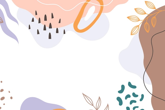 Abstract Pastel Shapes Composition