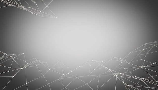 Abstract polygonal geometric network design with a grey background
