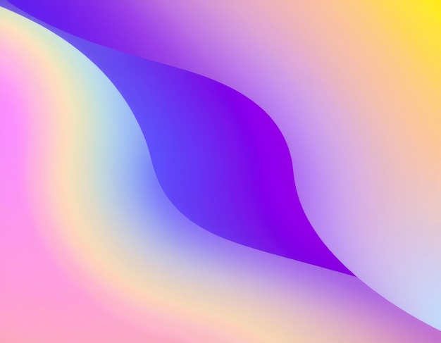 Abstract purple pink yellow gradient background with wavy lines