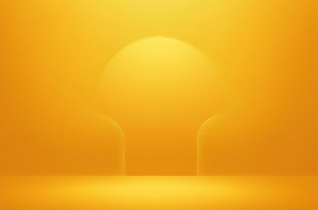 Abstract Solid Yellow Gradient Studio Background
