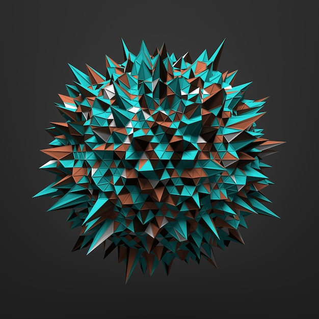 abstract sphere with chaotic structure