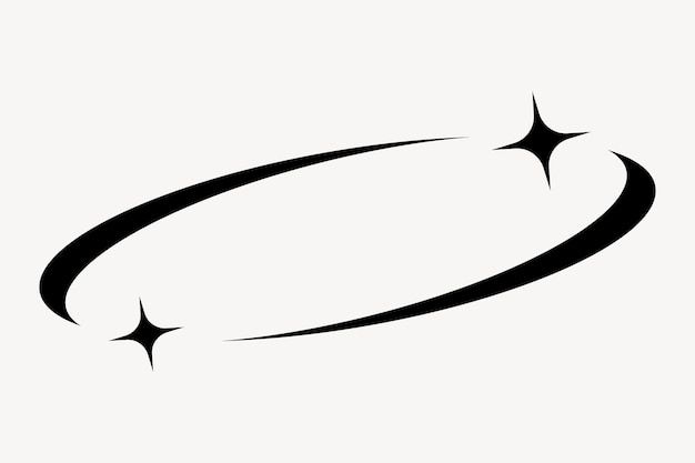 Abstract stars orbiting minimalist design