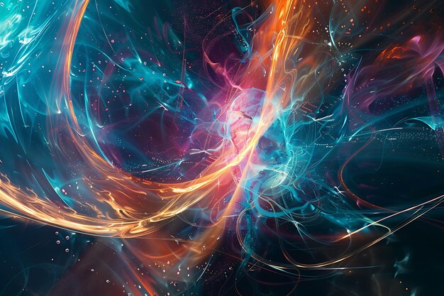 Abstract Swirling Light in Vibrant Colors