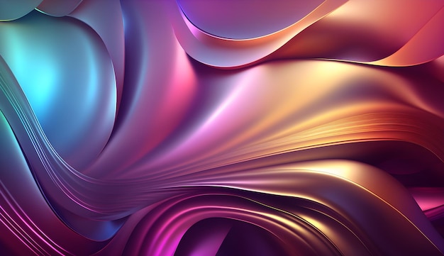 Abstract swirly iridescent wallpaper background Colorful iridescent background for covers posters