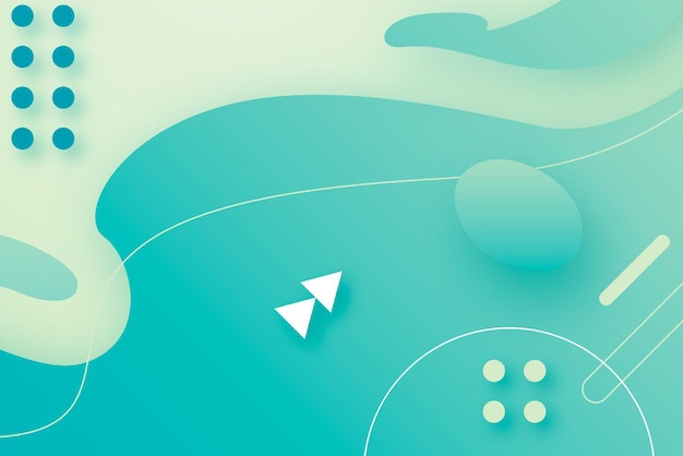 Abstract Teal Gradient with Geometric Shapes