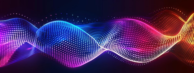 Abstract Techno Wave random color background