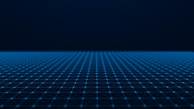 Abstract technology background Futuristic perspective background Big data visualization 3D rendering