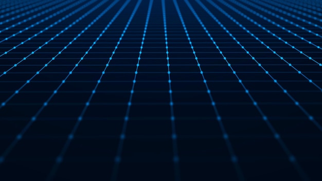 Abstract technology background Futuristic perspective background Big data visualization 3D rendering