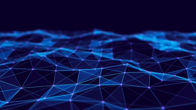 Abstract technology background Network connection structure Science background Big data digital background 3d rendering