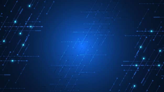 Abstract technology background with arrows and lines concepts and ideas for hitech digital