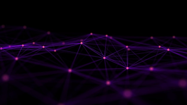 Abstract technology background with connecting dots and lines Network concept Data technology