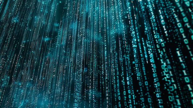 Abstract Technology Binary code Background virtual reality and science fiction