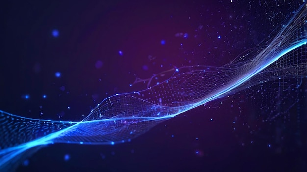 abstract technology particles mesh background