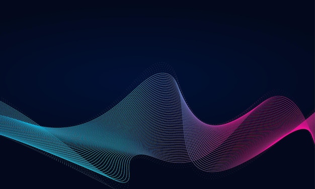 Abstract Technology Wave Background Digital Particle Flow Design