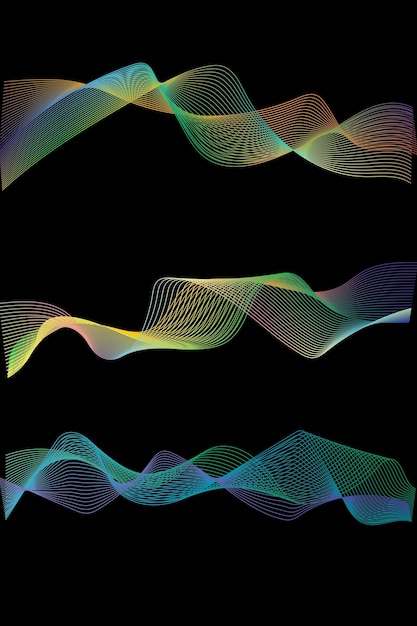 abstract vector background color flow waved lines smooth wave
