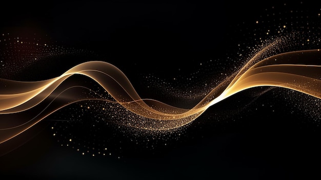 abstract wave motion pattern on dark blue background wallpaper for digital technology ai generated
