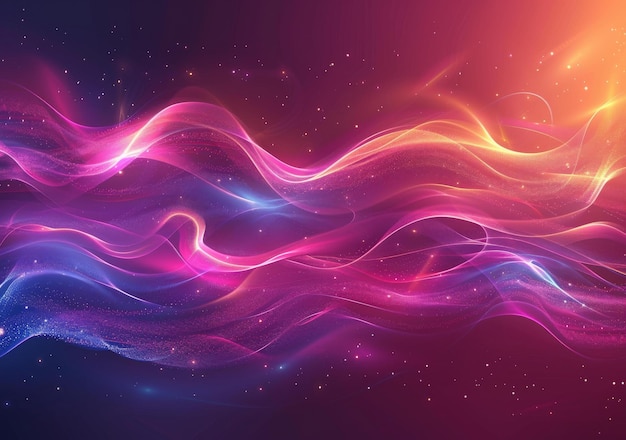 Abstract Wavy Light Halo Futuristic Design