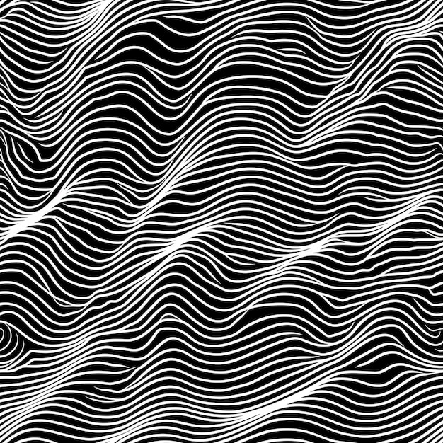 abstract wavy lines in black and white create a background