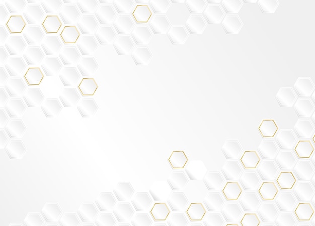 Abstract white and gold background or wallpaper technology background satin background or cover beehive background