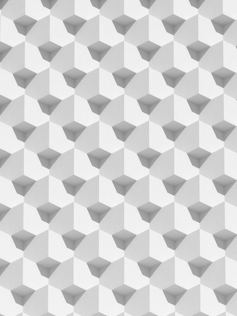 Abstract white geometric architecture, blocks pattern, modern building facade design. 3d rendering.